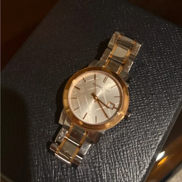 Burberry Two-Tone Silver and Rose Gold Watch - Picture 2 of 5
